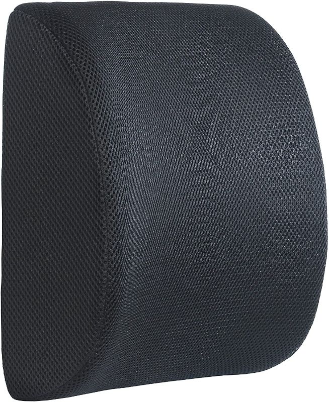 Photo 1 of DG SPORTS Lumbar Support Back Cushion with 3D Ventilated Mesh Back Support Cushion - Reduces Lower Back Pain,Good for ffice Chair, Car Seat, Provides Lumbar Support - Fits Most Chairs (Black)
