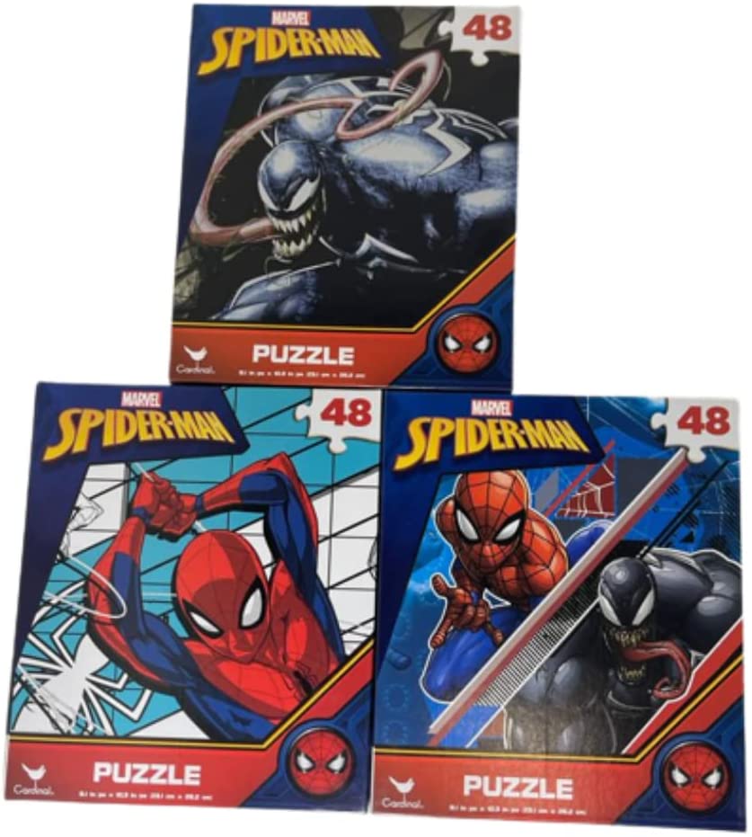 Photo 1 of 3 Pk. Marvel Spider-Man 48 Piece Jigsaw Puzzle (Assorted Designs)
