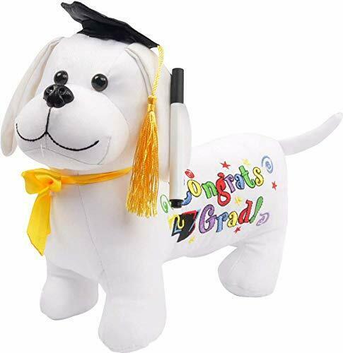 Photo 1 of 11" Graduation Autograph Dog Toys Grad Students Gift Toys Party w/ Pen
