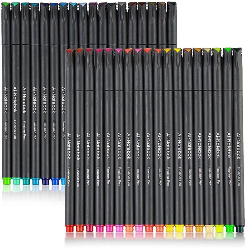 Photo 1 of 36 Colored Pens Fine Point Markers, Fine Tip Drawing Pens, Porous Fineliner Pens for Bullet Journal Planner Writing Note Taking Calendar Agenda Coloring Art School Office Supplies, Pack of 3
