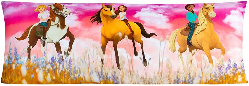 Photo 1 of  Kids Bedding Super Soft Microfiber Zippered Body Pillow Cover, 20" x 54", Spirit Riding Free
