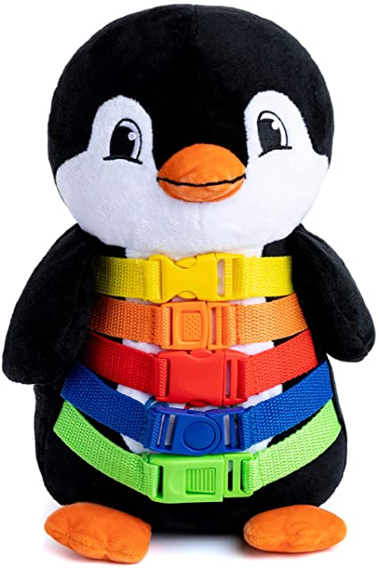 Photo 1 of Buckle Toy - Blizzard Penguin Stuffed Animal - Montessori Learning Activity Toy - Develop Motor Skills and Problem Solving - Counting and Color Recognition
