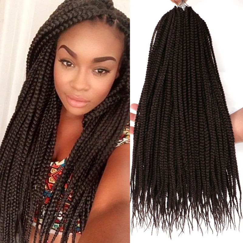 Photo 1 of 7 Packs 18 Inch Goddess Box Braids Crochet Hair Prelooped Crochet Hair Crochet Braids box braid crochet hair crochet braids hair for black women Jumpo Braiding Hair (18 Inch 7 Pack, #4)
