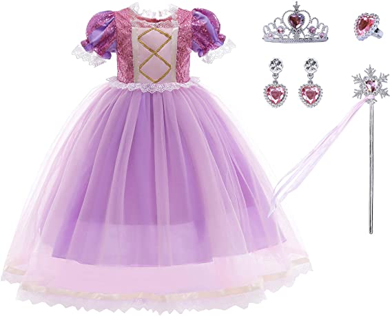 Photo 1 of AISHNA Little Girls Princess Dress Costume for Christmas Birthday Halloween Party Dress up
Size: 8-9T
