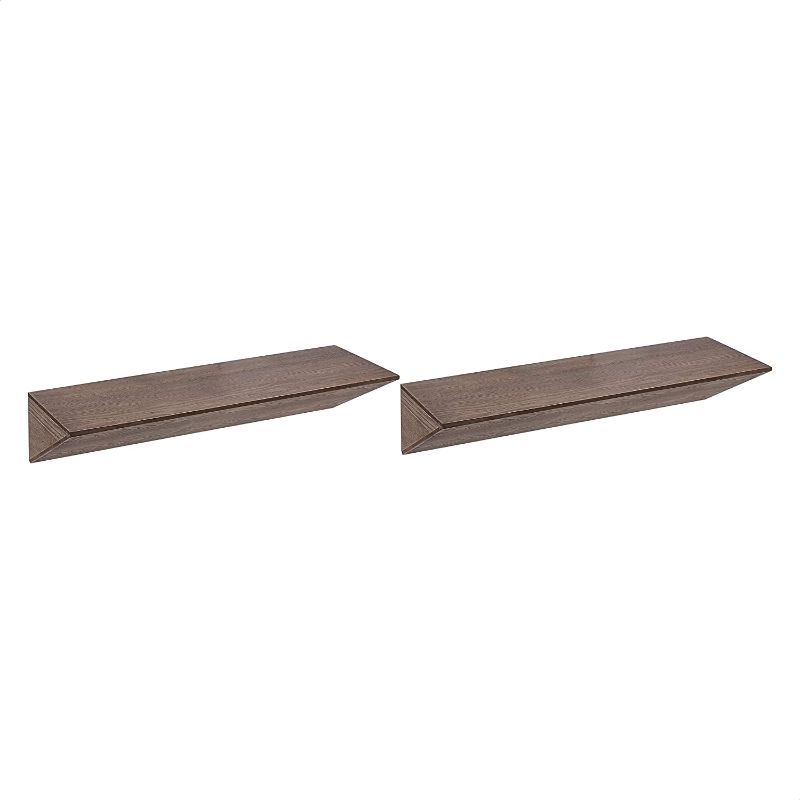 Photo 1 of Amazon Basics Floating Cube Shelves - 24-Inch, Espresso, 2-Pack
