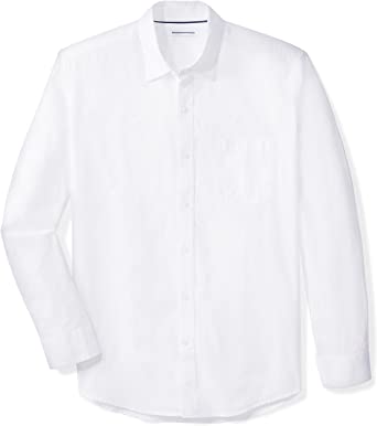 Photo 1 of Amazon Essentials Men's Long-Sleeve Regular-fit Casual Poplin Shirt size 
