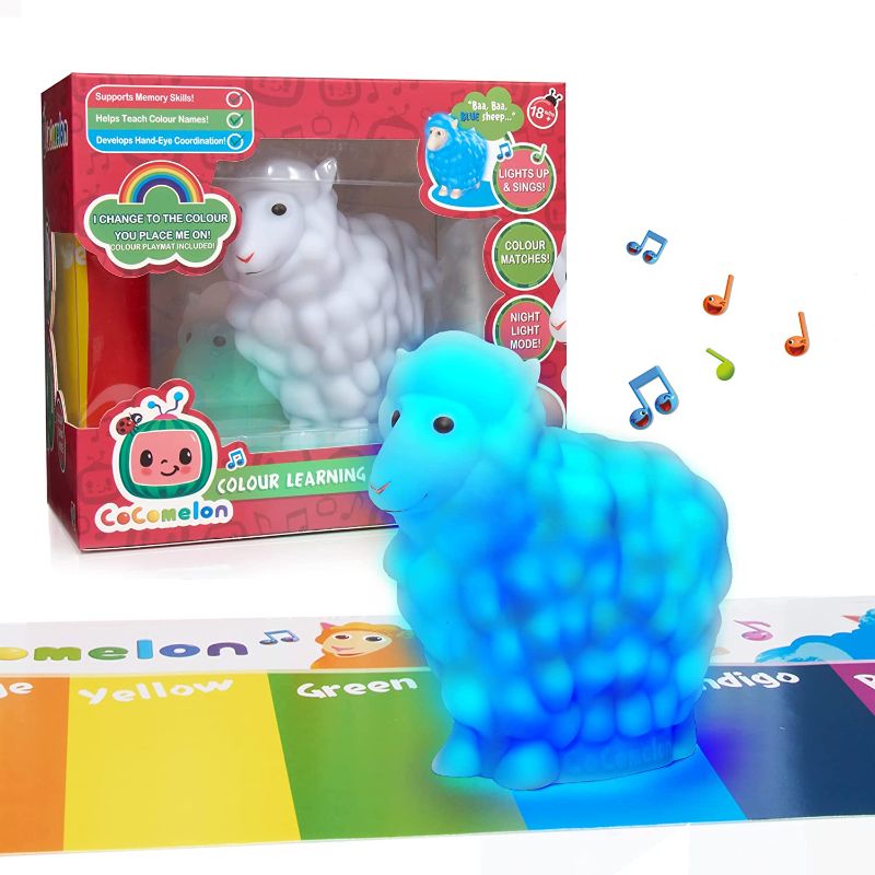 Photo 1 of Wow! Stuff CoComelon Toys Musical Color Learning Sheep | Changes to Match Colors | Plays Baa Baa Black Sheep Nursery Rhyme | Night Light Sleep Soother Mode | for Girls and Boys | Ages 2+
