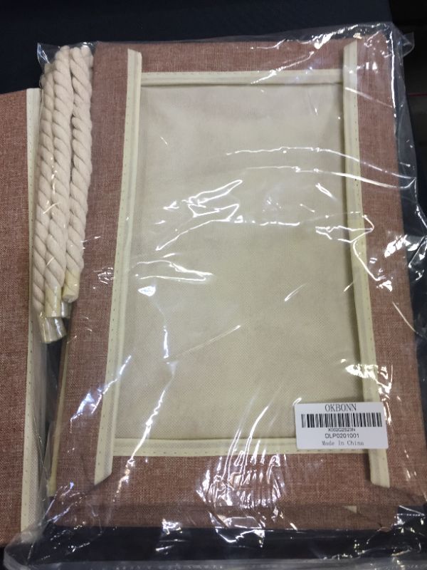 Photo 1 of OKBONN Storage Bins with Lids [2 Pack Large] Collapsible Storage Cubes Decorative Linen Fabric Storage Box Organizer Containers Baskets with Cover for Clothes,Toys,Books,Closet,Shelves,Kids Room,Office
