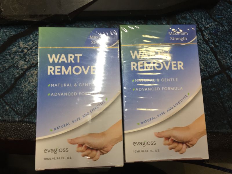 Photo 2 of 2x Natural Wart Remover, Maximum Strength, Painlessly Removes Plantar, Common, Genital Warts, Advanced Liquid Gel Formula, Proven Results by Evagloss
Best By: May 01, 2022