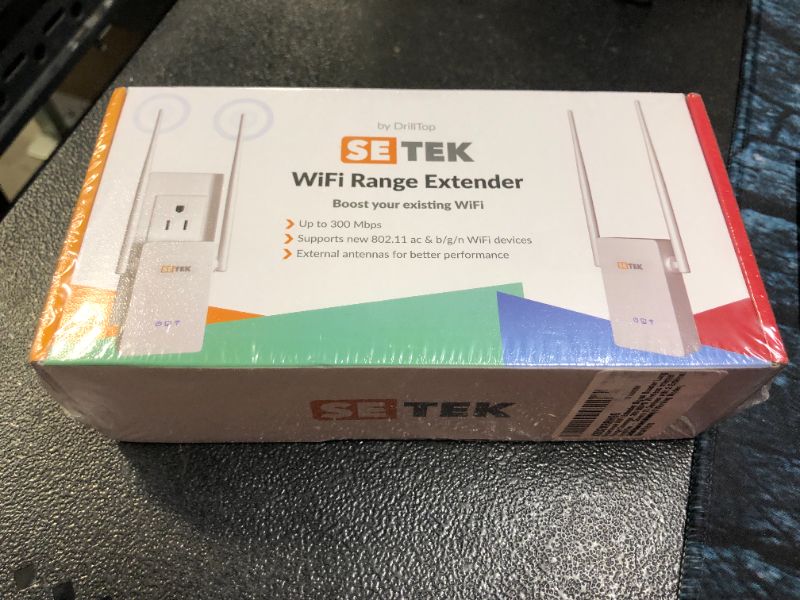 Photo 2 of SETEK Superboost WiFi Extender Signal Booster Long Range Coverage, Wireless Internet Amplifier - Covers 15 Devices with 2 External Advanced Antennas, 5 Working Modes, LAN/Ethernet Up to 300 Mbps