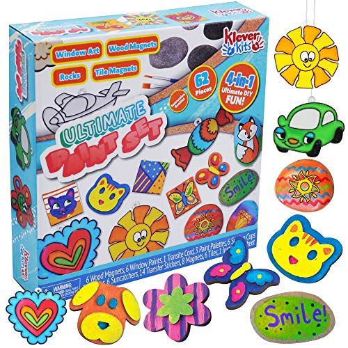 Photo 1 of JOYIN 62 Pcs Arts and Craft Supplies for Kids Creativity for Kids - Rock Painting Gift, Birthday Parties and Family Crafts Ages 4 5 6 7 8 9 10 11 12