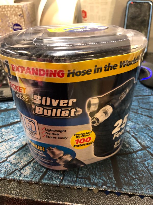 Pocket Hose Original Silver Bullet Lightweight Water Hose by BulbHead