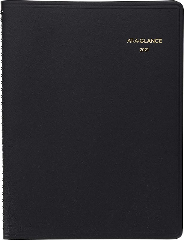 Photo 1 of 2021 Weekly Appointment Book & Planner by AT-A-GLANCE, 8-1/4" x 11", Large, Black
