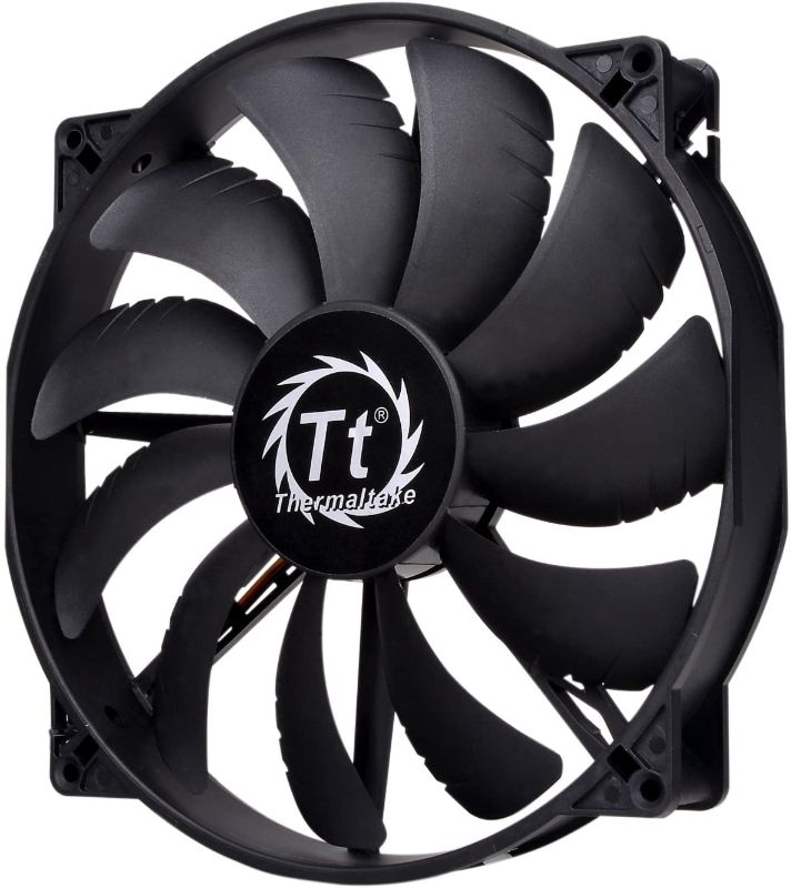 Photo 1 of Thermaltake 200mm Pure 20 Series Black 200x30mm Thick Quiet High Airflow Case Fan with Anti-Vibration Mounting System Cooling CL-F015-PL20BL-A
