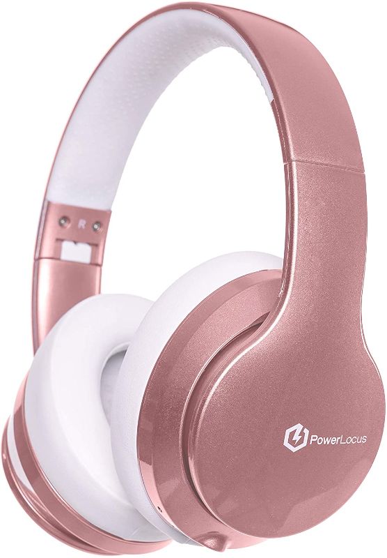 Photo 1 of Bluetooth Headphones, PowerLocus Wireless Headphones Over Ear, Superior Bass Hi-Fi Stereo Sound, 20Hrs Battery Life, Soft Earmuffs, Foldable Headphones with Mic, Voice Assistant for Phones,Tablets,PC
