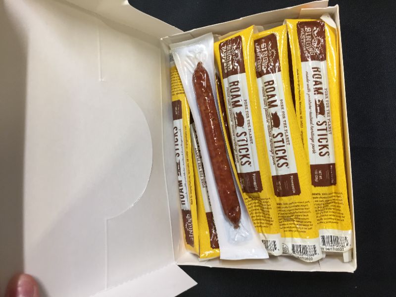 Photo 2 of 100% Pasture Raised and Naturally Fermented Pork Snack Meat Sticks with Pineapple by Singing Pastures, 1 Ounce Sticks, (Pack of 12), Keto and Paleo Friendly Diet, Low Carb, Gluten Free, High Protein
