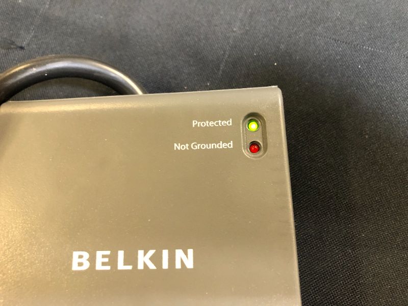 Photo 1 of Belkin Power Strip Surge Protector - 12 AC Multiple Outlets & 8 ft Long Flat Plug Heavy Duty Extension Cord for Home, Office, Travel, Computer Desktop, Laptop & Phone Charging Brick (3,940 Joules)
