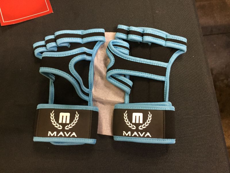 Photo 2 of Mava Sports Cross Training Gloves with Wrist Support for Fitness, WOD, Weightlifting, Gym Workout & Powerlifting - Silicone Padding, no Calluses - Men & Women, Strong Grip
