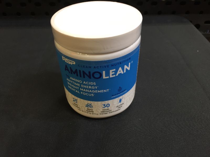Photo 2 of AminoLean Pre Workout Powder, Amino Energy & Weight Management with BCAA Amino Acids & Natural Caffeine, Preworkout Boost for Men & Women, 30 Serv expires 07/2024
