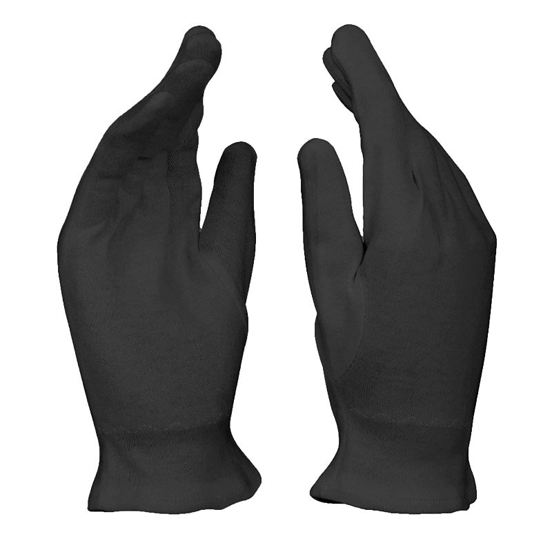 Photo 1 of Black Gloves Medium (10 pair) - Cotton Gloves for Eczema, Cotton Gloves for Dry Hands, Black Cotton Gloves for Women, Spa Glove, Lotion Glove, Sleeping Glove
