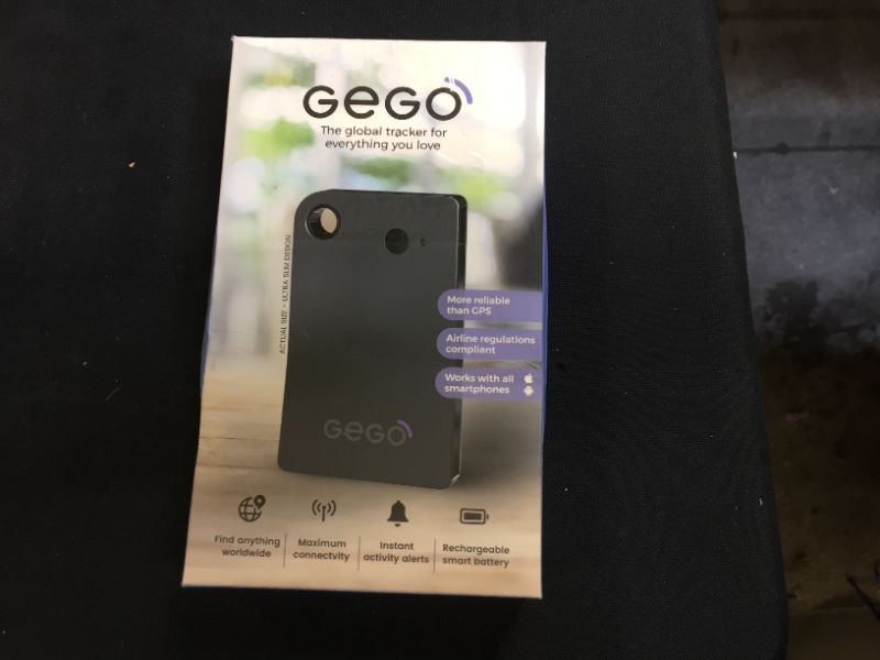 Photo 3 of Gego Global Tracker - Worldwide Real Time Luggage Tracker Device - Travel Baggage GSM Locator (Better Than GPS locator) Global with Mobile App (Airline Compliant) No Roaming Charges Black
