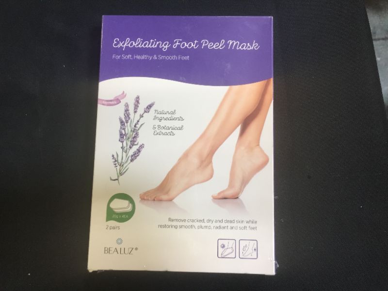 Photo 2 of 2 Pairs Foot Peel Mask Exfoliant for Soft Feet in 1-2 Weeks, Exfoliating Booties for Peeling Off Calluses & Dead Skin, For Men & Women Lavender by BEALUZ
