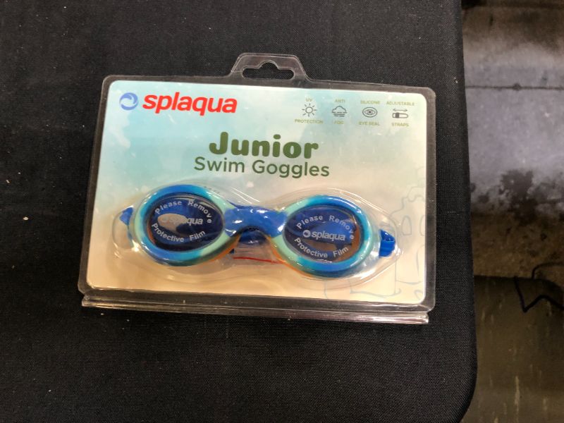 Photo 2 of Splaqua Kids Swim Goggles for Boys, Girls- Adjustable Straps- UV Protection Swimming Goggle
