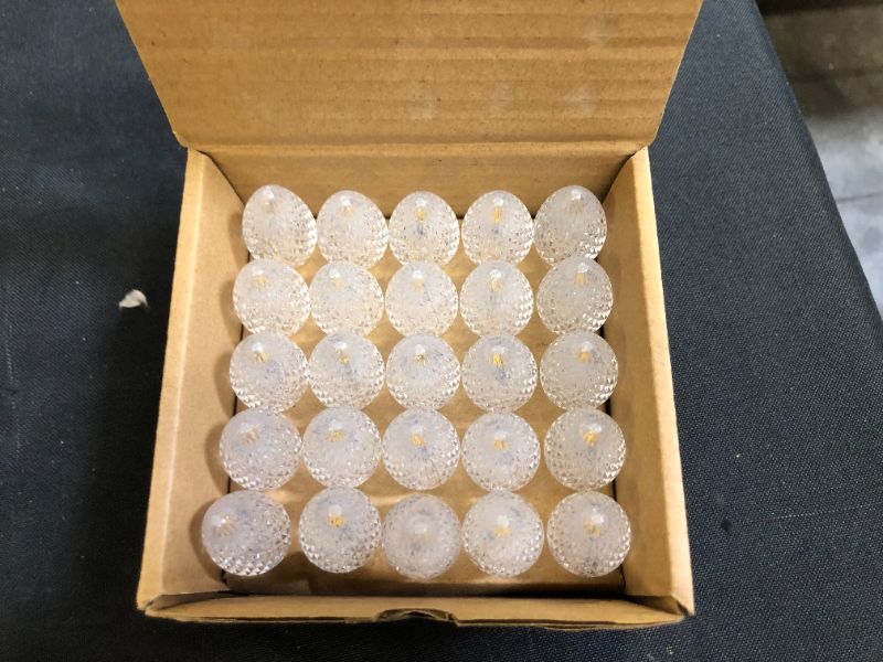 Photo 2 of UL Listed Box of 25 C7 Led Replacement Bulbs,2 SMD LEDs in Each C7 Dimmable Lights Bulb for Outdoor Christmas String Lights,Full Waterproof and Break Resistant (Sun Warm White)
