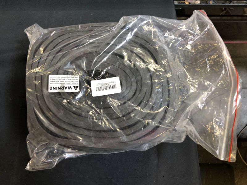 Photo 2 of 16.5 Feet Lenth Garage Door U+O Bottom Weather Stripping Kit Rubber Seal Strip Replacement, Universal Weatherproofing hreshold Buffering Sealing Rubber 5/16"T Ends, 3 3/4" Width(Black)
