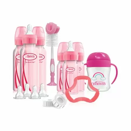 Photo 1 of  Dr. Brown's Options Baby Bottles Gift Set, Pink