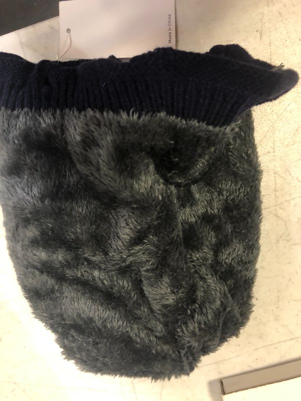 Photo 2 of Blue Beanie Faux Fur Lined