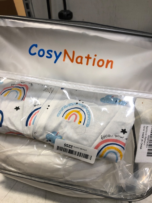 Photo 2 of CosyNation Baby Lounger, Baby Nest for Co Sleeping, Ultra Soft and Breathable Cotton, Portable & Lightweight for Traveling, Perfect for Bassinet & Cribs, Essential for Newborn Shower Gift (Rainbow)