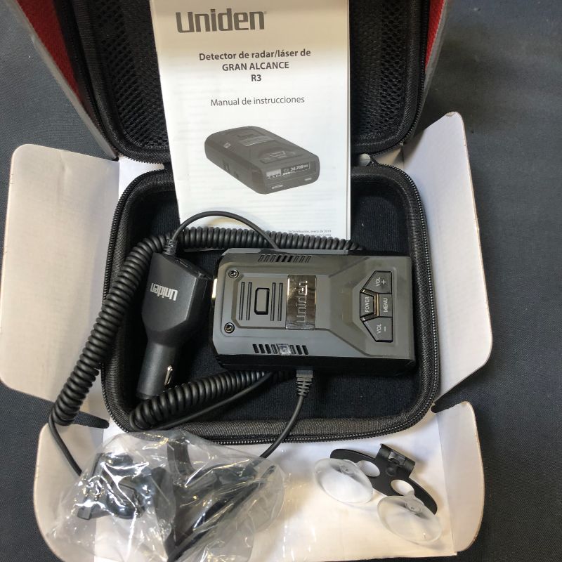 Photo 2 of Uniden R3 EXTREME LONG RANGE Laser/Radar Detector, Record Shattering Performance, Built-in GPS w/ Mute Memory, Voice Alerts, Red Light & Speed Camera Alerts, Multi-Color OLED Display , Black