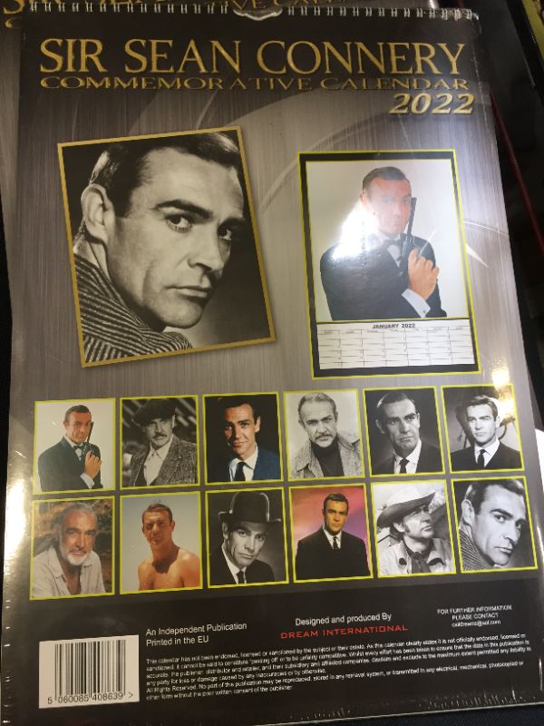 Photo 1 of Sean Connery Calendar - Calendars 2021 - 2022 Calendars - Poster Calendar - Sexy Men Calendar - 12 Month Calendar by Dream (Multilingual Edition) 2 PACK
