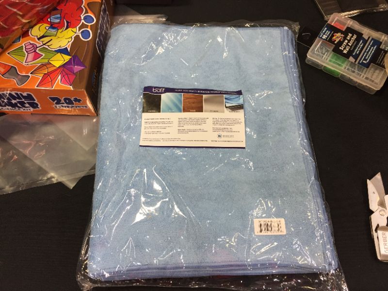 Photo 2 of 16" x 24" Buff Pro Multi Surface Microfiber Towels | 6 Pack (Blue)
