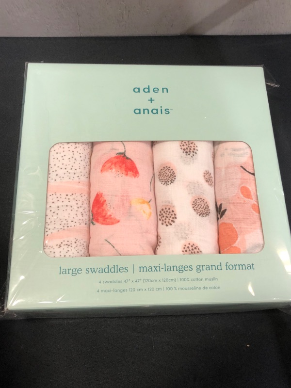 Photo 2 of aden + anais Swaddle Blanket, Boutique Muslin Blankets for Girls & Boys, Baby Receiving Swaddles, Ideal Newborn & Infant Swaddling Set, Perfect Shower Gifts, 4 Pack, Picked for You
