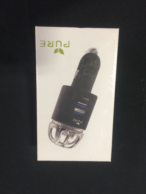 Photo 2 of Car Air Purifier Premium Air Ionizer & Car Charger Accessory W/Dual USB Ports - Quick Charge 3.0 - Eliminate Allergens Bad Odor Smell Smoke Pollen