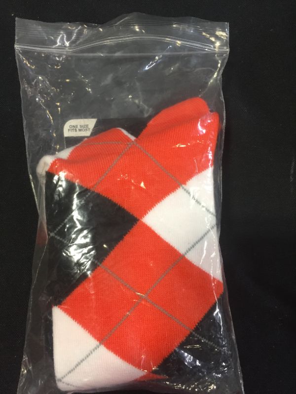 Photo 2 of Men's for Bare Feet Philadelphia Flyers Team Color Argyle Crew Socks