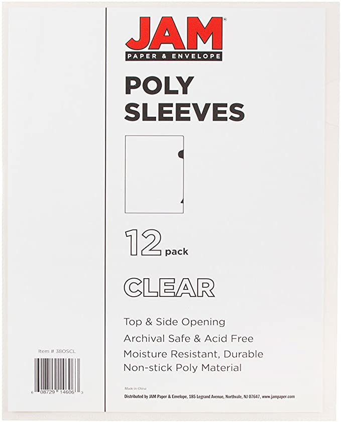 Photo 1 of JAM Paper Plastic Sleeves - 9" x 11 1/2" - Clear - 12/pack