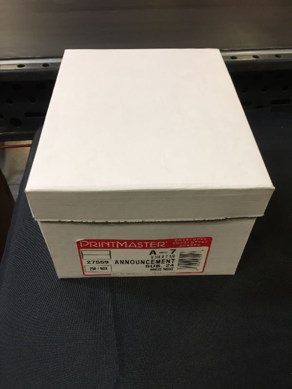 Photo 2 of A7 White Envelopes 5 1/4 x 7 1/4) - Sub. 24 (250/box)
