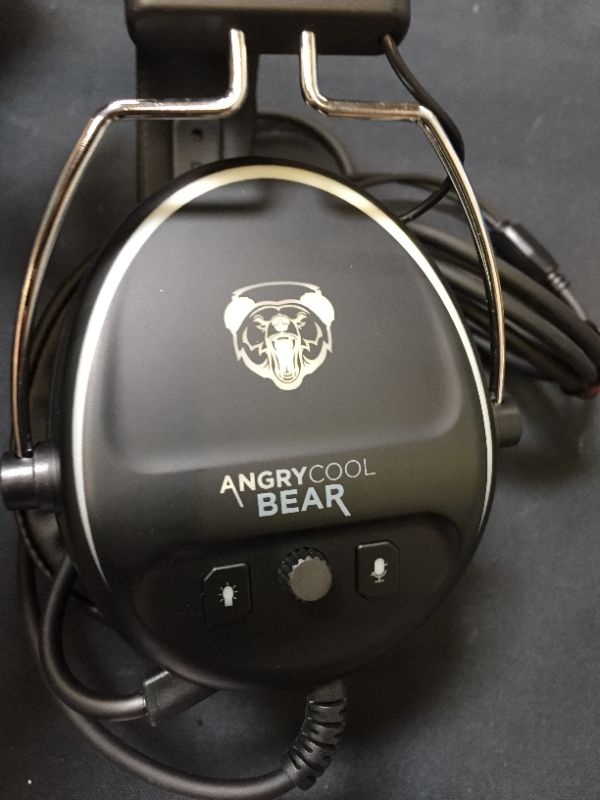 Photo 2 of AngryCoolBear Gaming Headset ACB-100 Pro. 50mm Drivers for Punchy bass and Gorgeous Detail, Flexible Noise-Cancelling mic, Super Soft Ear-Cushions. 3.5mm for Xbox, PS4, PS5, PC and More.
