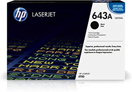 Photo 1 of HP 643A | Q5950A | Toner Cartridge | Black --- FACTORY SEALED (TAPED DUE TO TEAR AT BOTTOM) 
