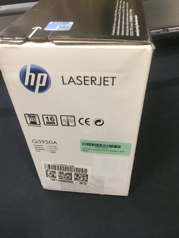 Photo 5 of HP 643A | Q5950A | Toner Cartridge | Black --- FACTORY SEALED (TAPED DUE TO TEAR AT BOTTOM) 
