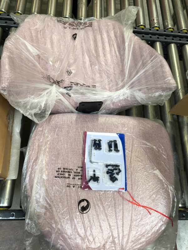 Photo 1 of Adjustable Round Back Office Chair PINK. UNKNOWN BRAND OR SIZE.