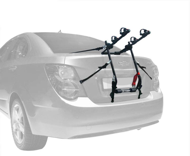 Photo 1 of Tyger Auto TG-RK2B202B Deluxe Black 2-Bike Trunk Mount Bicycle Carrier Rack. (Compatible with Most Sedans/Hatchbacks/Minivans and SUVs.)
OPEN BOX 