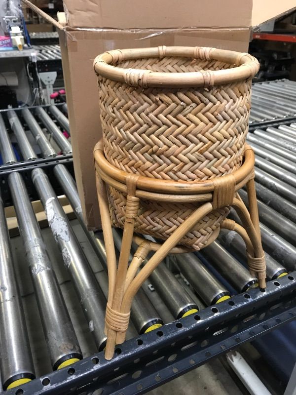 Photo 2 of 13.5" x 15.5" Rattan Woven Planter Basket Natural - Opalhouse™ designed with Jungalow™

