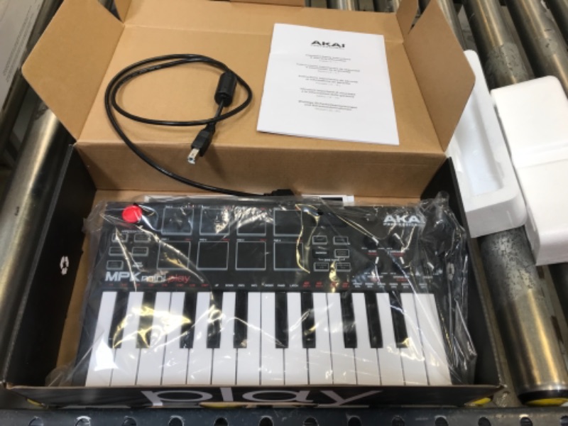 Photo 2 of AKAI Professional MPK Mini Play – USB MIDI Keyboard Controller With a Built in Speaker, 25 mini Keys, Drum Pads and 128 Instrument Sounds
