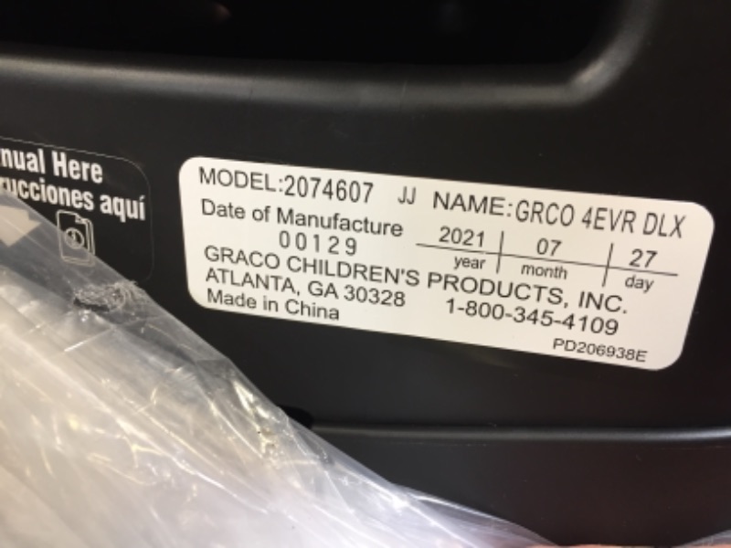 Photo 1 of Graco 4Ever DLX 4 in 1 Car Seat, Infant to Toddler Car Seat, with 10 Years of Use, Fairmont , 20x21.5x24 Inch (Pack of 1)
