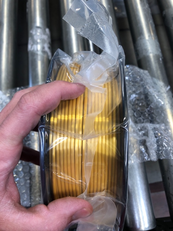 Photo 3 of 2.85mm Silk Gold PLA Filament 3D Printer Filament 1KG 2.2LBS Spool 3D Printing Material 3mm Silky Shiny Metallic Gold CC3D
