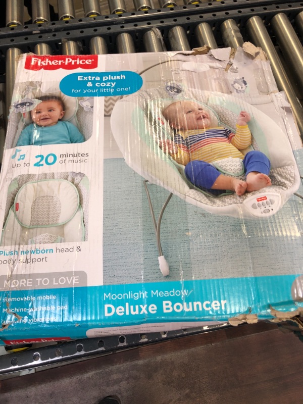 Photo 1 of FISHER PRICE DELUXE BOUNCER, POSSIBLY MISSING PARTS.